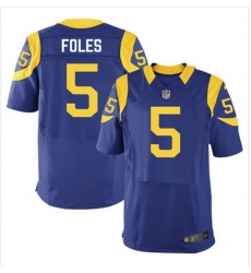 Nike Rams #5 Nick Foles Royal Blue Alternate Mens Stitched NFL Elite Jersey