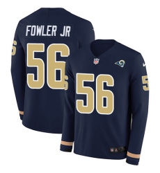 Nike Rams 56 Dante Fowler Jr Navy Blue Team Color Men s Stitched NFL Limited Therma Long Sleeve Jersey