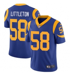 Nike Rams 58 Cory Littleton Royal Blue Alternate Mens Stitched NFL Vapor Untouchable Limited Jersey