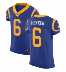 Nike Rams #6 Johnny Hekker Royal Blue Alternate Mens Stitched NFL Vapor Untouchable Elite Jersey