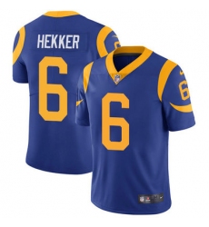 Nike Rams #6 Johnny Hekker Royal Blue Alternate Mens Stitched NFL Vapor Untouchable Limited Jersey