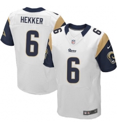 Nike Rams #6 Johnny Hekker White Mens Stitched NFL Elite Jersey