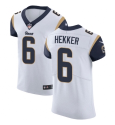 Nike Rams #6 Johnny Hekker White Mens Stitched NFL Vapor Untouchable Elite Jersey