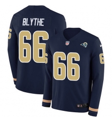 Nike Rams 66 Austin Blythe Navy Blue Team Color Men Stitched NFL Limited Therma Long Sleeve Jersey