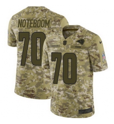 Nike Rams #70 Joseph Noteboom Camo Mens Stitched NFL Limited 2018 Salute To Service Jersey