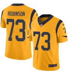 Nike Rams #73 Greg Robinson Gold Mens Stitched NFL Limited Rush Jersey