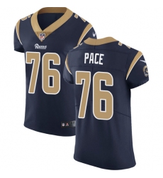 Nike Rams #76 Orlando Pace Navy Blue Team Color Mens Stitched NFL Vapor Untouchable Elite Jersey