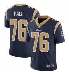 Nike Rams #76 Orlando Pace Navy Blue Team Color Mens Stitched NFL Vapor Untouchable Limited Jersey