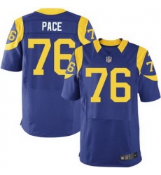 Nike Rams #76 Orlando Pace Royal Blue Alternate Mens Stitched NFL Elite Jersey