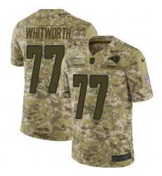 Nike Rams #77 Andrew Whitworth Camo Mens Stitched NFL Limited 2018 Salute To Service Jersey