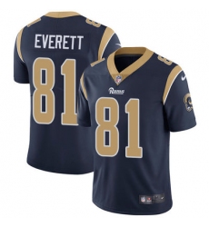Nike Rams #81 Gerald Everett Navy Blue Team Color Mens Stitched NFL Vapor Untouchable Limited Jersey