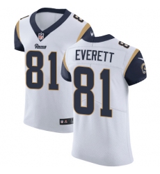 Nike Rams #81 Gerald Everett White Mens Stitched NFL Vapor Untouchable Elite Jersey