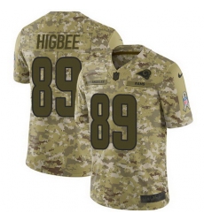 Nike Rams #89 Tyler Higbee Camo Mens Stitched NFL Limited 2018 Salute To Service Jersey