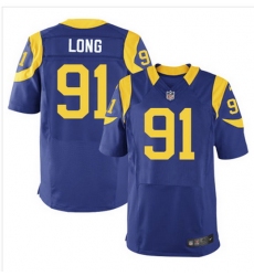 Nike Rams #91 Chris Long Royal Blue Alternate Mens Stitched NFL Elite Jersey