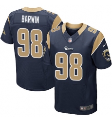 Nike Rams #98 Connor Barwin Navy Blue Team Color Mens Stitched NFL Elite Jersey