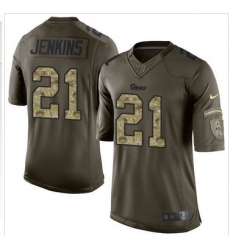 Nike St  Louis Rams #21 Janoris Jenkins Green Men 27s Stitched NFL Limited Salute to Service Jersey
