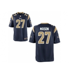 Nike St. Louis Rams 27 Tre Mason Blue Elite NFL Jersey