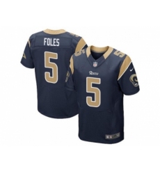 Nike St. Louis Rams 5 Nick Foles Navy Blue Elite NFL Jersey