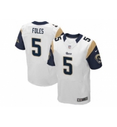 Nike St. Louis Rams 5 Nick Foles white Elite NFL Jersey
