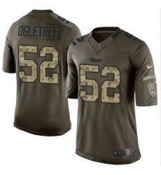 Nike St  Louis Rams #52 Alec Ogletree Green Men 27s Stitched NFL Limited Salute to Service Jersey