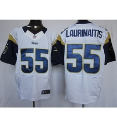 Nike St. Louis Rams 55 James Laurinaitis White Elite NFL Jersey