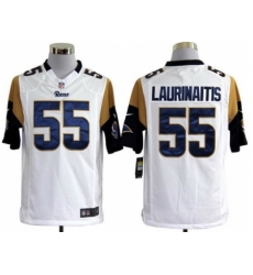 Nike St. Louis Rams 55 James Laurinaitis White Game NFL Jersey