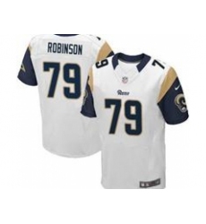 Nike St. Louis Rams 79 Greg Robinson white Elite NFL Jersey