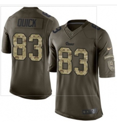 Nike St  Louis Rams #83 Brian Quick Green Men 27s Stitched NFL Limited Salute to Service Jersey