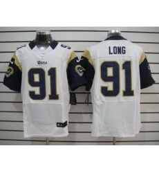 Nike St. Louis Rams 91 Chris Long White Elite NFL Jersey
