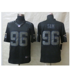 Nike St. Louis Rams 96 Michael Sam Black Impact Limited NFL Jersey