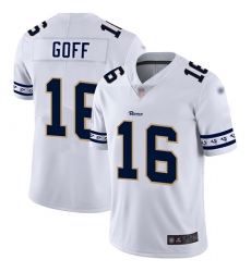 Rams 16 Jared Goff White Mens Stitched Football Limited Team Logo Fashion Jersey