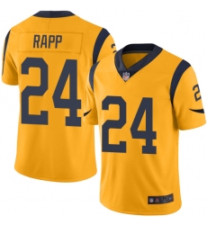 Rams 24 Taylor Rapp Gold Men Stitched Football Limited Rush Jersey