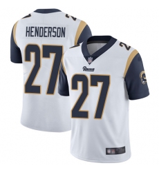 Rams 27 Darrell Henderson White Men Stitched Football Vapor Untouchable Limited Jersey