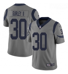 Rams 30 Todd Gurley II Gray Men Stitched Football Limited Inverted Legend Jersey