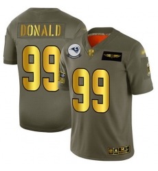 Rams 99 Aaron Donald Camo Gold Men Stitched Football Limited 2019 Salute To Service Jersey