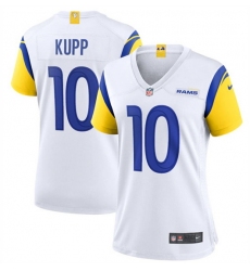 Women Los Angeles Rams 10 Cooper Kupp White Vapor Untouchable Limited Stitched Jersey