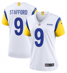 Women Los Angeles Rams 9 Matthew Stafford White Vapor Untouchable Limited Stitched Jersey