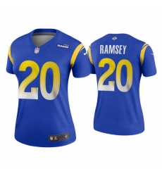 Women Los Angeles Rams Jalen Ramsey 2020 Vapor Limited Jersey Blue