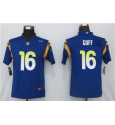 Women Nike Los Angeles Rams 16 Jared Goff Royal 2020 New Vapor Untouchable Limited Jersey