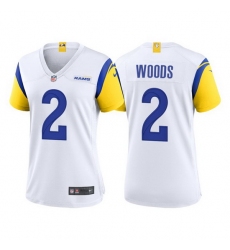 Women Nike Los Angeles Rams 2 Robert Woods White Vapor Untouchable Limited Jersey
