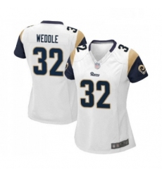 Womens Los Angeles Rams 32 Eric Weddle Game White Football Jersey