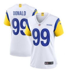 Women's Los Angeles Rams #99 Aaron Donald White Nike Royal Game Jersey
