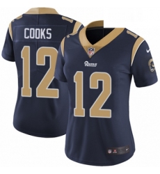 Womens Nike Los Angeles Rams 12 Brandin Cooks Navy Blue Team Color Vapor Untouchable Limited Player NFL Jersey
