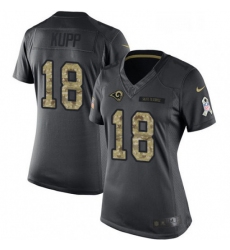 Womens Nike Los Angeles Rams 18 Cooper Kupp Limited Black 2016 Salute to Service NFL Jersey