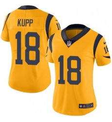 Womens Nike Los Angeles Rams 18 Cooper Kupp Limited Gold Rush Vapor Untouchable NFL Jersey