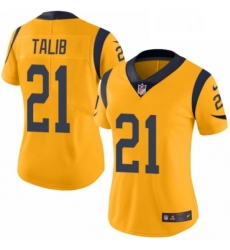 Womens Nike Los Angeles Rams 21 Aqib Talib Limited Gold Rush Vapor Untouchable NFL Jersey