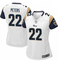 Womens Nike Los Angeles Rams 22 Marcus Peters Game White NFL Jersey