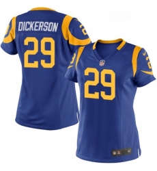 Womens Nike Los Angeles Rams 29 Eric Dickerson Game Royal Blue Alternate NFL Jersey