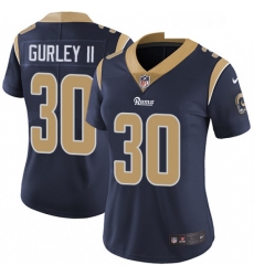 Womens Nike Los Angeles Rams 30 Todd Gurley Navy Blue Team Color Vapor Untouchable Limited Player NFL Jersey