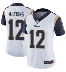 Womens Nike Rams #12 Sammy Watkins White  Stitched NFL Vapor Untouchable Limited Jersey